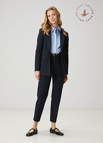 Navy Blue Cigarette Pants