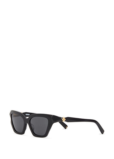 HM 1708 C1 Cat Eye Black Acetate Women's Sunglasses