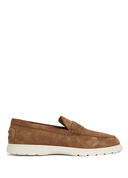 Brown Men's Suede Loafers