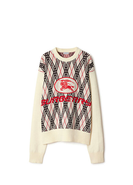 White Men's Knitwear Sweater
