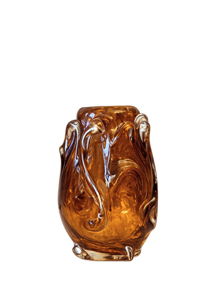 Ola Amber Glass Vase