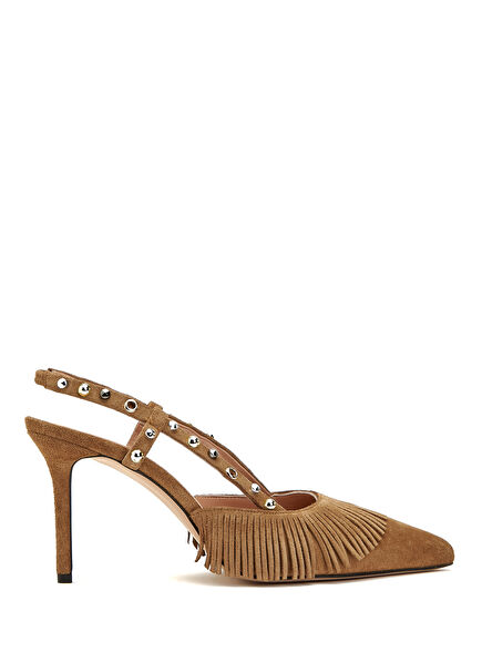 Camel Stud Suede Pump