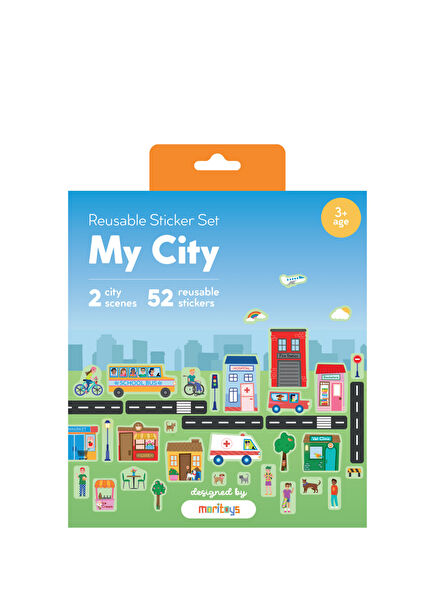 Reusable Sticker Set My City Peel and Stick Sticker Game