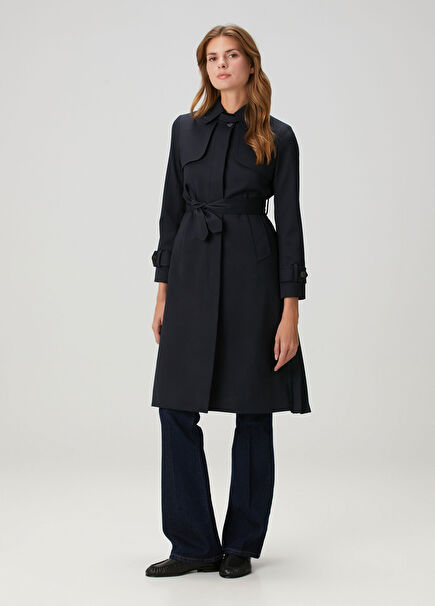 Navy Blue Overcoat