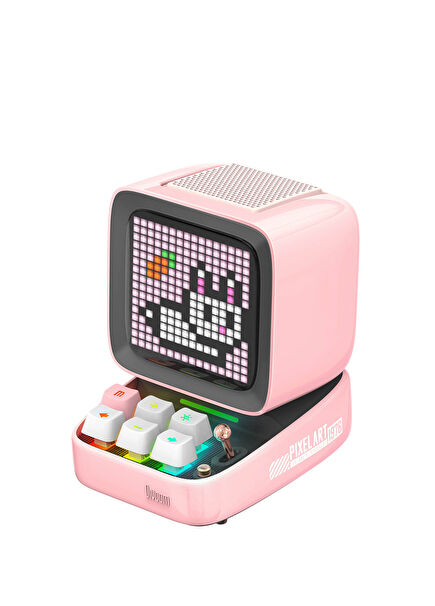 Ditoo Pro Pembe Uyarlanabilir Piksel Ekranlı Led Bluetooth Hoparlör
