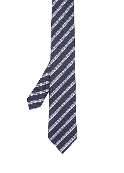 Navy Blue Silk Tie