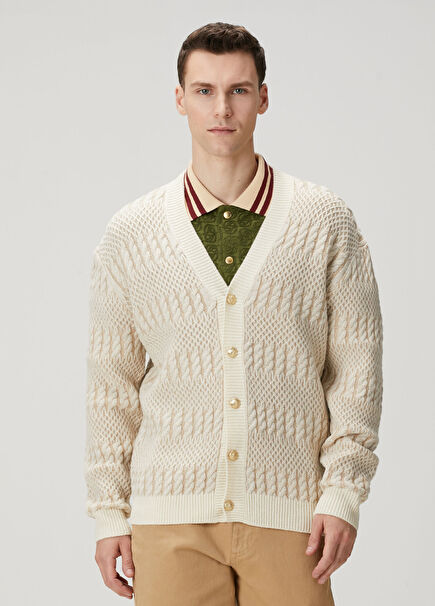 Beyaz Yün Triko Hırka