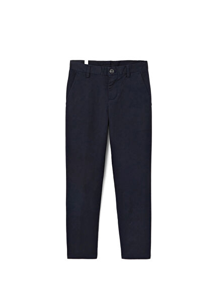 Comfortable Fit Navy Blue Boys' Trousers