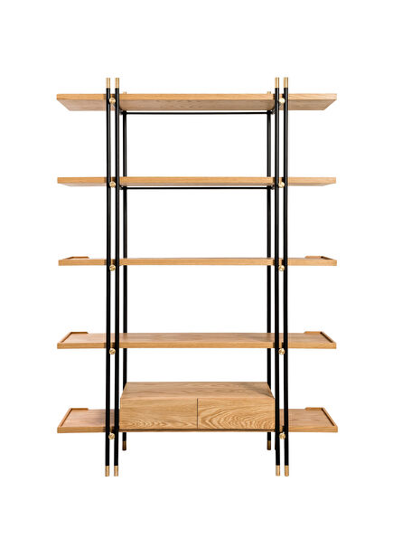 Santiago Açık Kahve Meşe Kitaplık