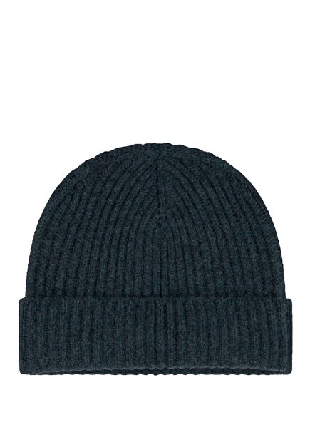 Petrol Erkek Kaşmir Bere