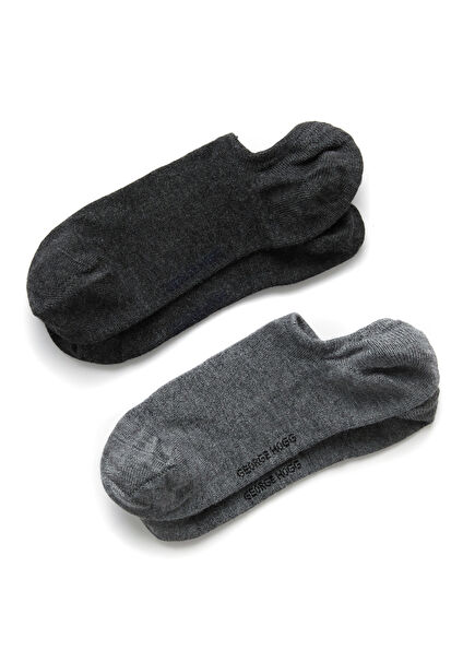 2 Pieces Anthracite Grey Men's Bamboo Socks Set