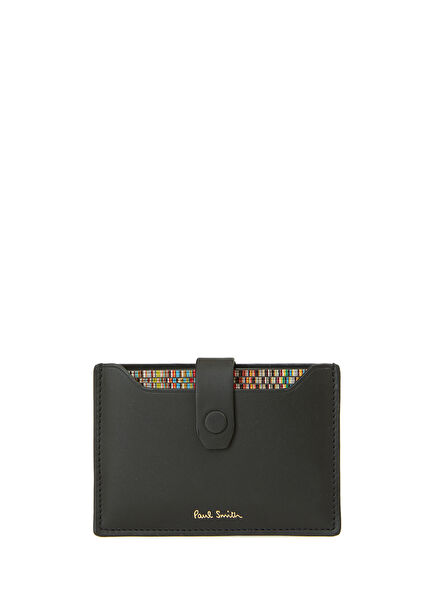 Black Men's Leather Card Holder
