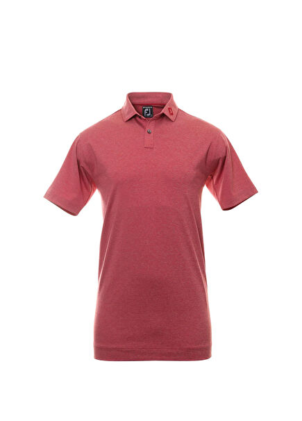 FootJoy Heather Self Collar Lisle Kırmızı Golf T-Shirt 80138