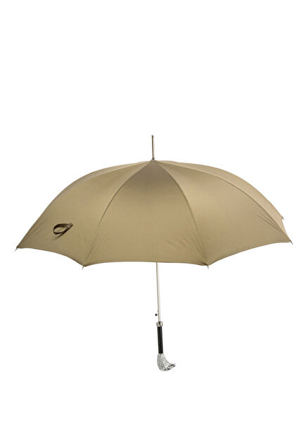 Gümüş Kaplama Kartal Reçine Saplı Otomatik Şemsiye