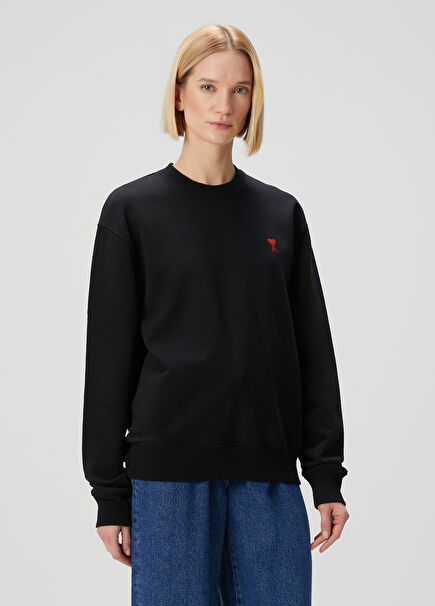 Siyah Logolu Sweatshirt