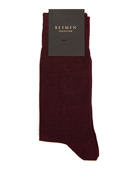 Bordo Erkek Bambu Çorap