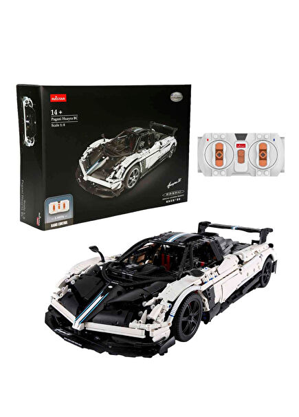 2902 Pieces 14+ Age 1:18 Pagani Huayra BC White USB Charging Remote Control Model Car Making Set