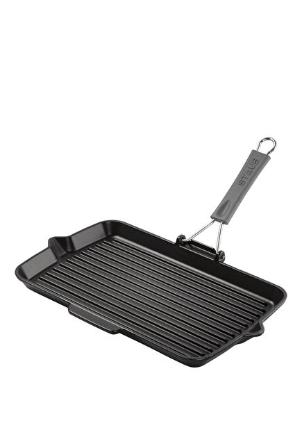 La Cocotte Cast Iron Black Grill Pan 34x21 cm