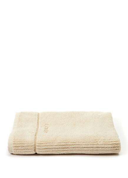 Beige Logo Embroidered Face Towel