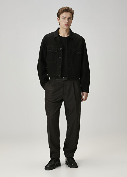 Dark Brown Pleated Pants