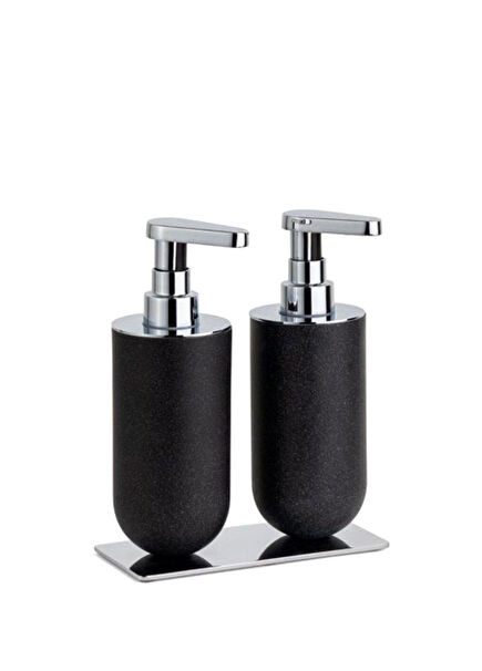 Black Chrome 2-Pack Liquid Soap Dispenser