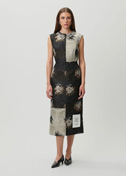 Patchwork Midi Dress