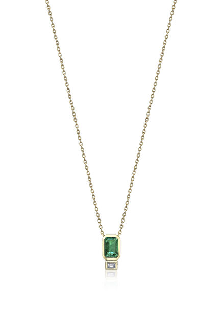 Galaxy Baguette Diamond 14K Gold Women's Necklace