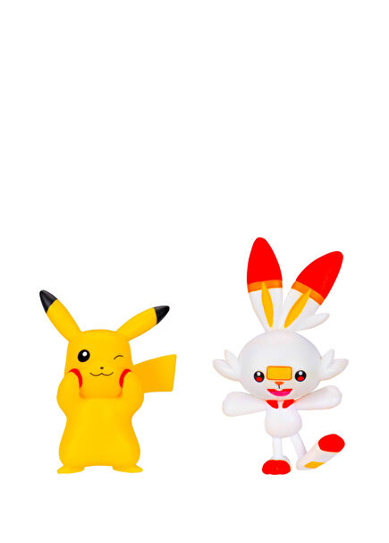 Pikachu ve Scorbunny Battle 2'li Figür Oyuncak Seti PKW4076