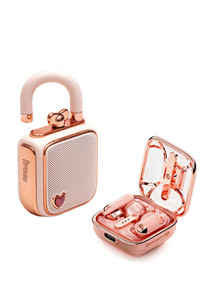 Bluetooth Speaker with LoveLock Recording and Spark Air TWS Earbuds Gift Set