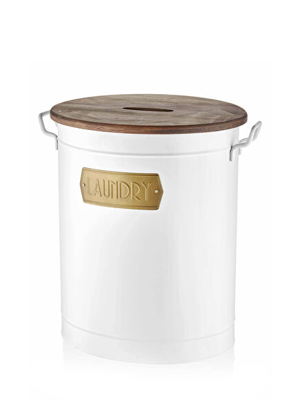 Beyaz Çamaşır Sepeti