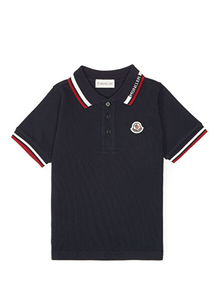 Navy Blue Logo Detailed Boys T-Shirt