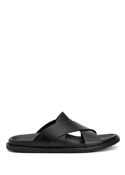 Berkley Black Men's Leather Slippers