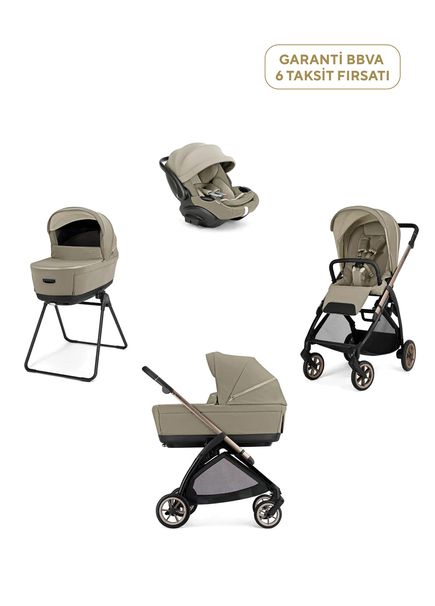 Electa Plus Hangar Beige Bebek Arabası ve Darwin Recline Evo Ana Kucaklı 4'lü Seyahat Sistem Bebek Arabası