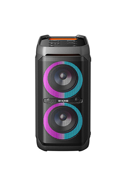 IPX6 Wireless Stereo TWS Sound Bomb Black Bluetooth Speaker with T11 Partybox Light