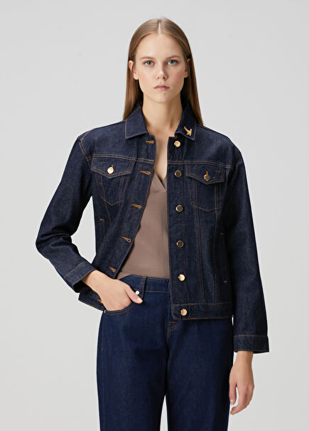 Lacivert Denim Ceket
