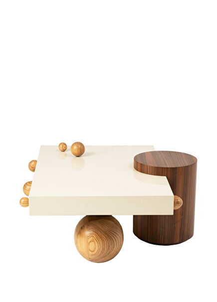 Galaxy Mdf Beige Brown Center Table