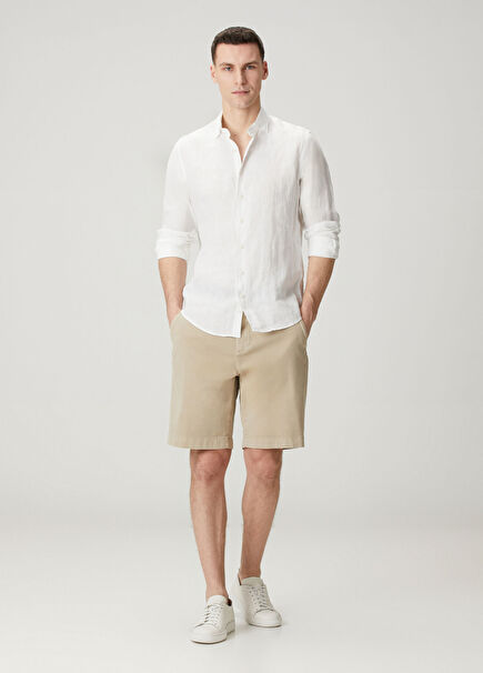 Beige Bermuda