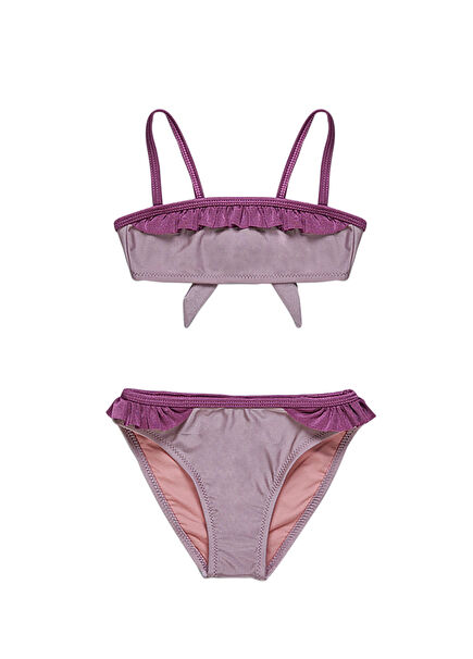 Elisa Purple Strapless Bikini Set