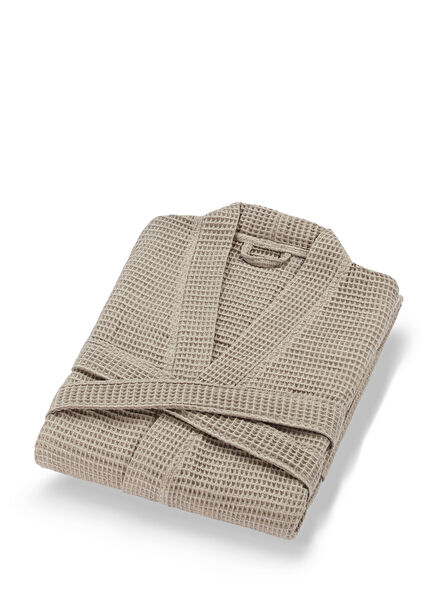 Mia Aerocotton® Waffle Warm Gray Cotton Unisex Bathrobe