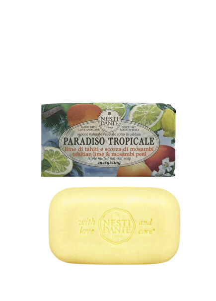 Paradiso Tropicale Tahitian Lime ve Mosambi Peel Misket Limonu Sıkılaştırıcı Vegan Cilt Bakım Sabunu 250 gr