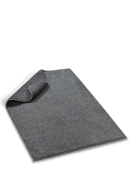 Antique Charcoal Cotton Bath Mat 60 x 100 cm