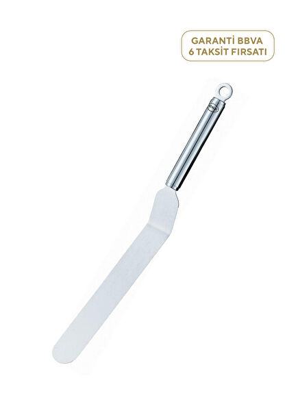 Açılı Paslanmaz Çelik Gümüş Rengi Pasta Düzleyici