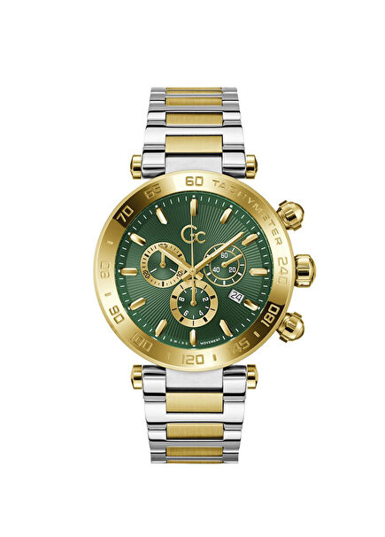 GCZ50004G9MF Altın Rengi Metalik Gri Çelik Erkek Kol Saati