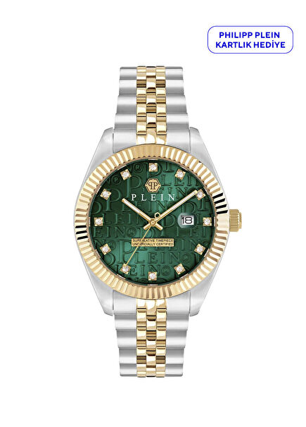 PWMFA0325 Altın Rengi Metalik Gri Çelik Unisex Kol Saati