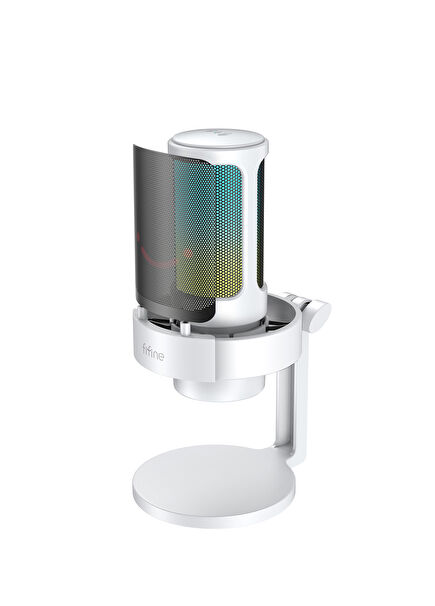Ampligame A8 USB RGB Beyaz Yayıncı Bilgisayar Mikrofon
