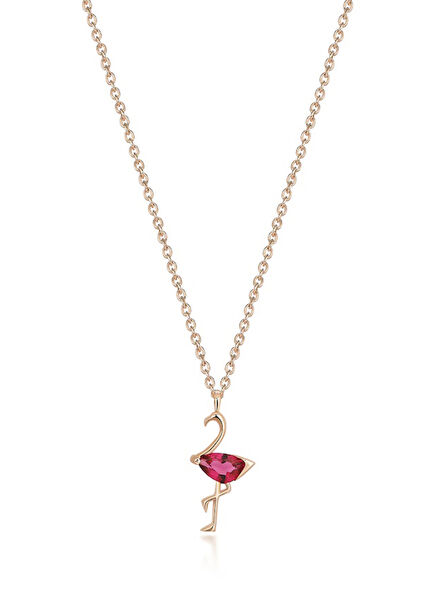 Candy Flamingo Necklace 14 Ayar Sarı Altın Kız Çocuk Kolye