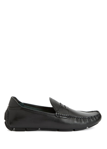 Black Men's Leather Loafer