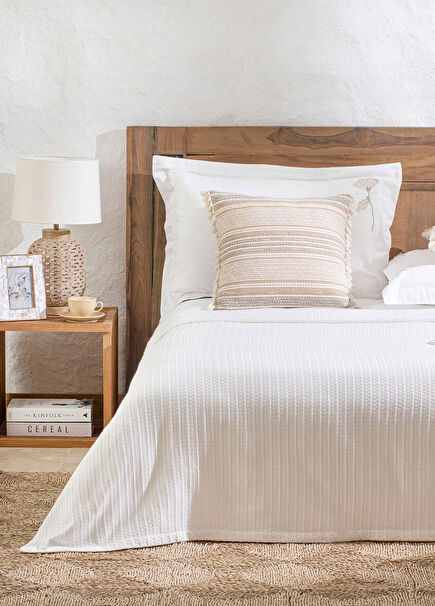Palmita White Single Piquet 160x220 cm