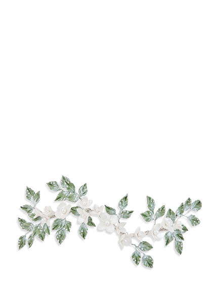 Lenia Crystal Stone Pearl Veil & Bridal Accessory