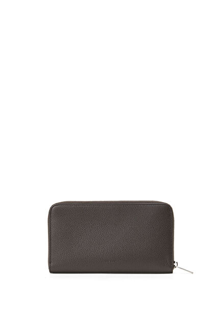 Large Dark Brown Women's Leather Wallet
